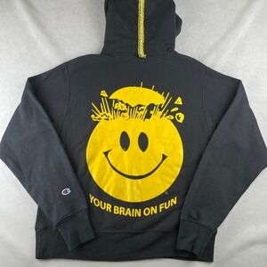 Champion Reverse Weave Hoodie Mens M Utmost Funcult Your Brain On Fun USA Rare‎